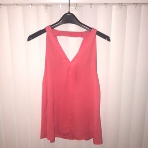 ASOS Pink Cut Out Back Tank, Size 8